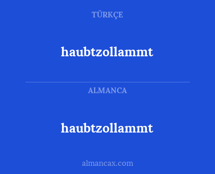 haubtzollammt - haubtzollammt