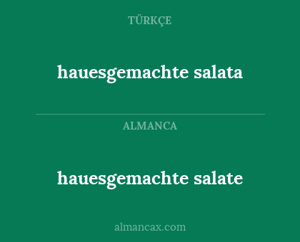 hauesgemachte salata - hauesgemachte salate