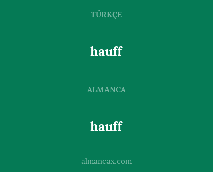 hauff - hauff