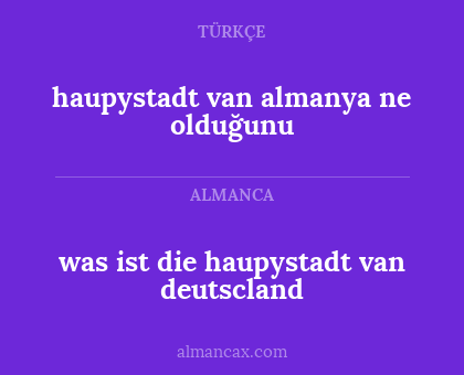 haupystadt van almanya ne olduğunu - was ist die haupystadt van deutscland