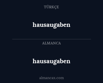 hausaugaben - hausaugaben