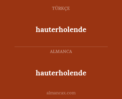 hauterholende - hauterholende