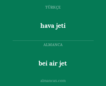 hava jeti - bei air  jet