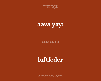 luftfeder - hava yayı