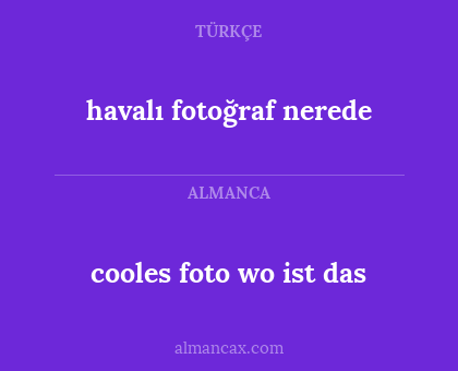 cooles foto wo ist das - havalı fotoğraf nerede