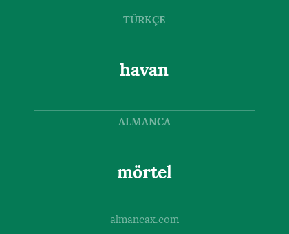mörtel - havan