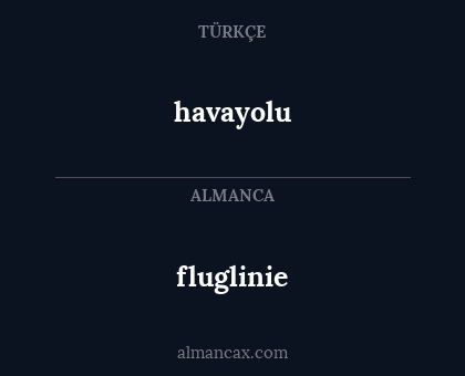 fluglinie - havayolu