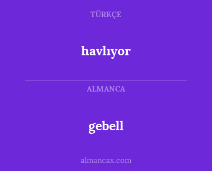 gebell - havlıyor