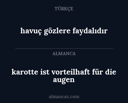 karotte ist vorteilhaft für die augen - havuç  gözlere faydalıdır