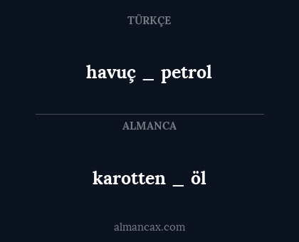 karotten _ öl - havuç _ petrol