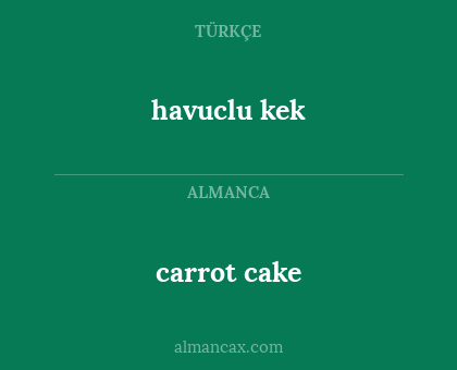 carrot cake - havuclu kek