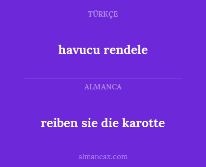 reiben sie die karotte - havucu rendele