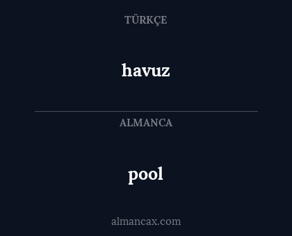 havuz - pool