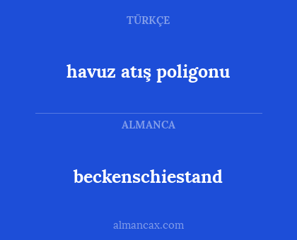 beckenschiestand - havuz atış poligonu
