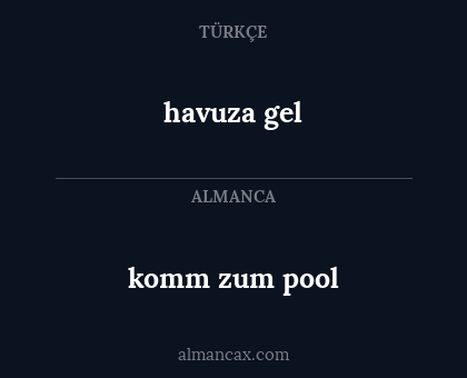 komm zum pool - havuza gel
