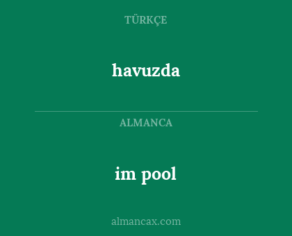 im pool - havuzda