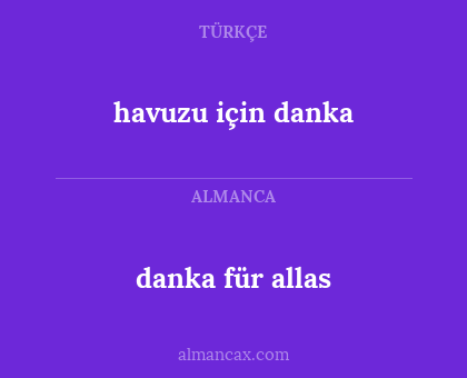 havuzu için danka - danka für allas