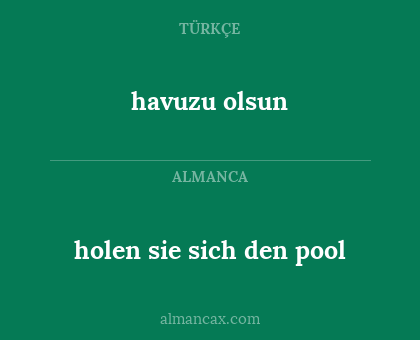 holen sie sich den pool - havuzu olsun