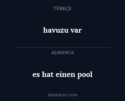 es hat einen pool - havuzu var
