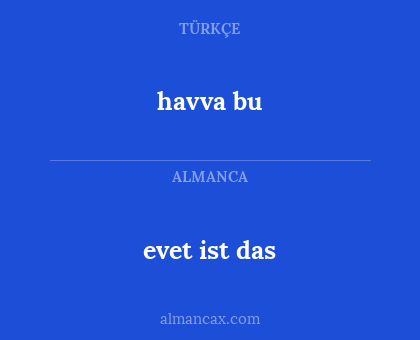 evet ist das - havva bu