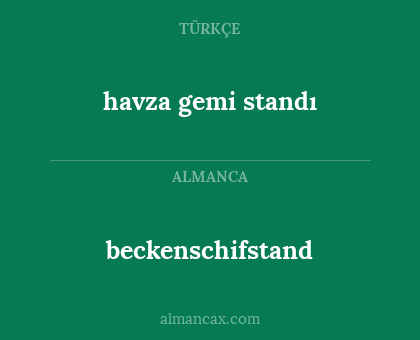 beckenschifstand - havza gemi standı