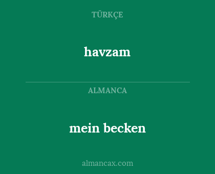 mein becken - havzam