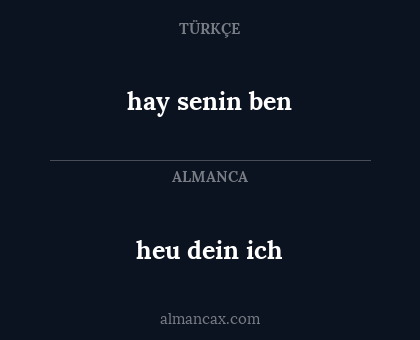 hay senin ben - heu dein ich