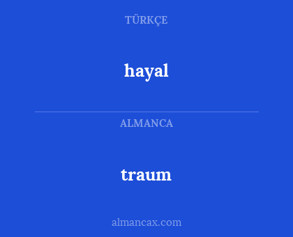 traum - hayal