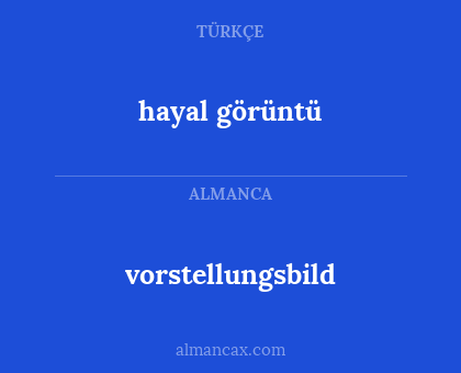 vorstellungsbild - hayal görüntü
