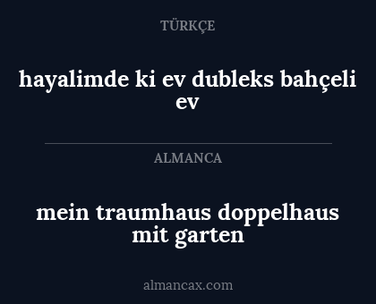 hayalimde ki ev dubleks bahçeli ev - mein traumhaus doppelhaus mit garten