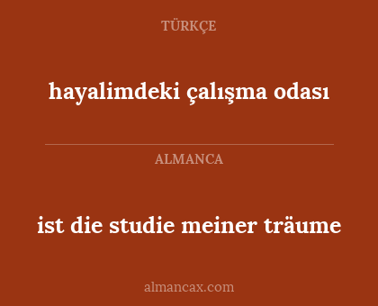 ist die studie meiner träume - hayalimdeki çalışma odası