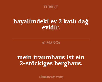 mein traumhaus ist ein 2-stöckiges berghaus. - hayalimdeki ev 2 katlı dağ evidir.