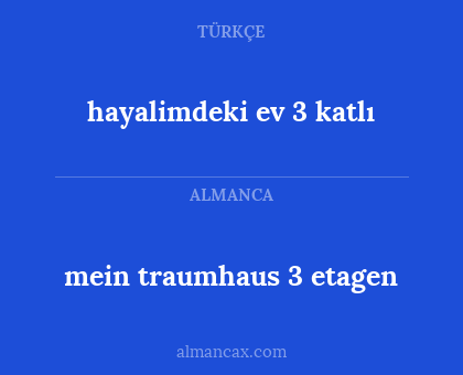 mein traumhaus 3 etagen - hayalimdeki ev 3 katlı