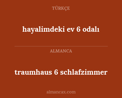 traumhaus 6 schlafzimmer - hayalimdeki ev 6 odalı