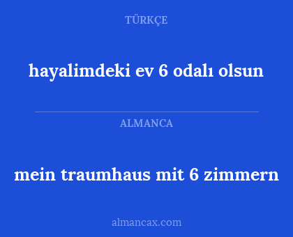 hayalimdeki ev 6 odalı olsun - mein traumhaus mit 6 zimmern