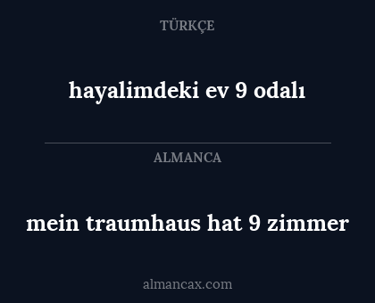 hayalimdeki ev 9 odalı - mein traumhaus hat 9 zimmer
