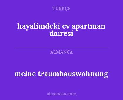 hayalimdeki ev apartman dairesi - meine traumhauswohnung
