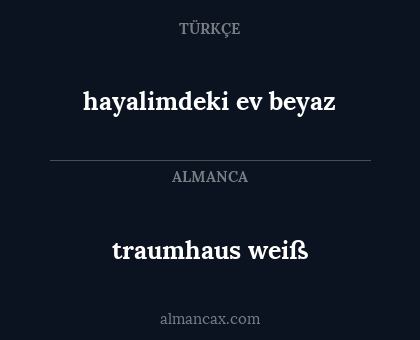 hayalimdeki ev beyaz - traumhaus weiß