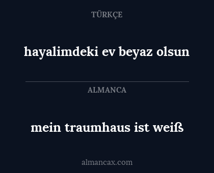 hayalimdeki ev beyaz olsun - mein traumhaus ist weiß