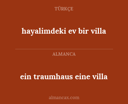 ein traumhaus eine villa - hayalimdeki ev bir villa