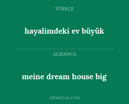 hayalimdeki ev büyük - meine dream house big
