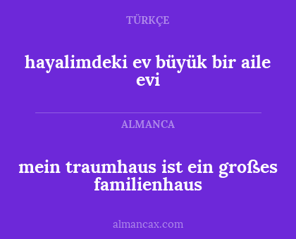 hayalimdeki ev büyük bir aile evi - mein traumhaus ist ein großes familienhaus