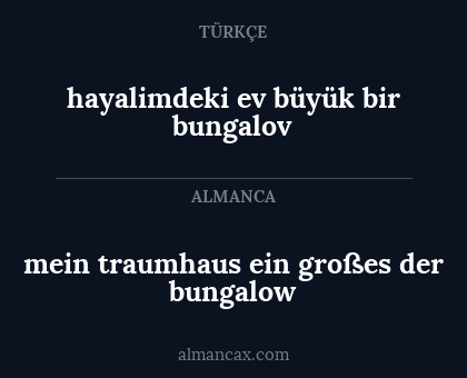 mein traumhaus ein großes der bungalow - hayalimdeki ev büyük bir bungalov