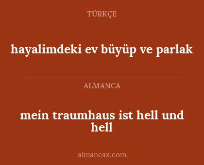 mein traumhaus ist hell und hell - hayalimdeki ev büyüp ve parlak