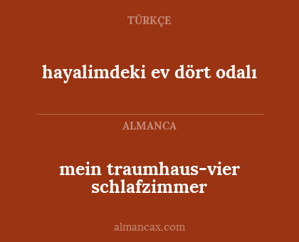 hayalimdeki ev dört odalı - mein traumhaus-vier schlafzimmer
