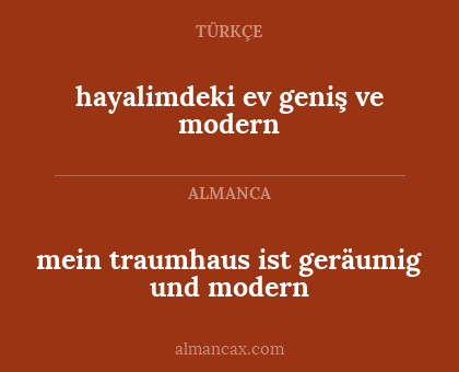 hayalimdeki ev geniş ve modern - mein traumhaus ist geräumig und modern