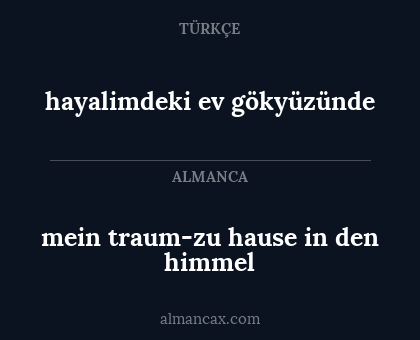 hayalimdeki ev gökyüzünde - mein traum-zu hause in den himmel