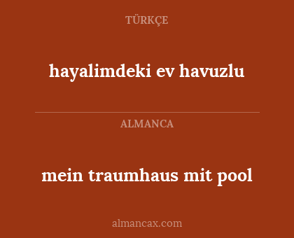 mein traumhaus mit pool - hayalimdeki ev havuzlu