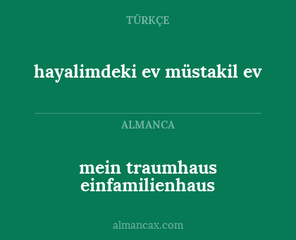 hayalimdeki ev müstakil ev - mein traumhaus einfamilienhaus