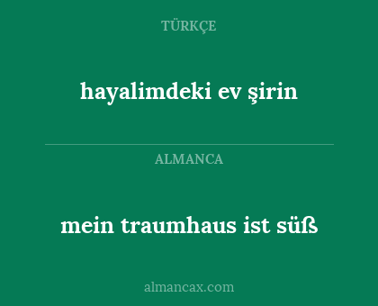 hayalimdeki ev şirin - mein traumhaus ist süß